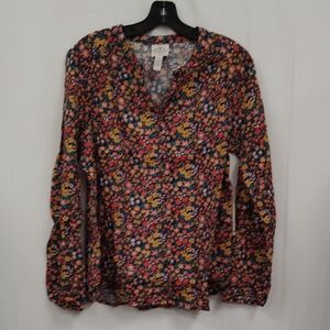 St Johns Bay Floral Long Sleeved Blouse